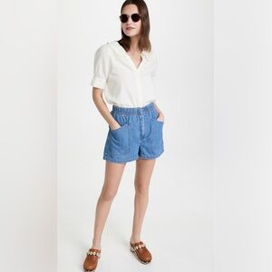 Madewell Denim Pull-On Utility Shorts High Waist Grandfield Wash size 24